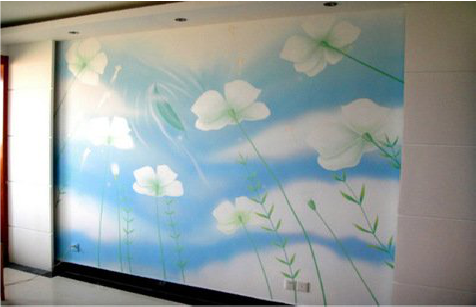 新蔡画墙绘怎么画好白云的蓬松感？