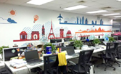 新蔡教你设计办公室墙绘的方法。