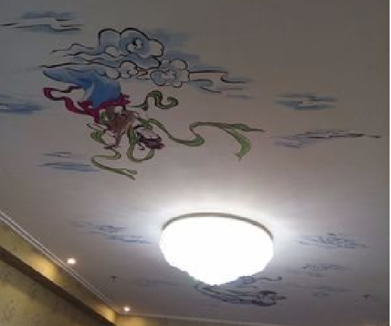 新蔡如何快速绘制天花板上的手绘墙？